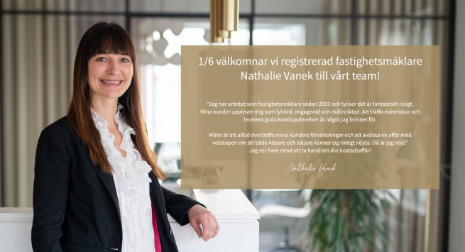 Nathalie Vanek Fastighetsmäklare Jenni Nyström Fastighetsförmedling 