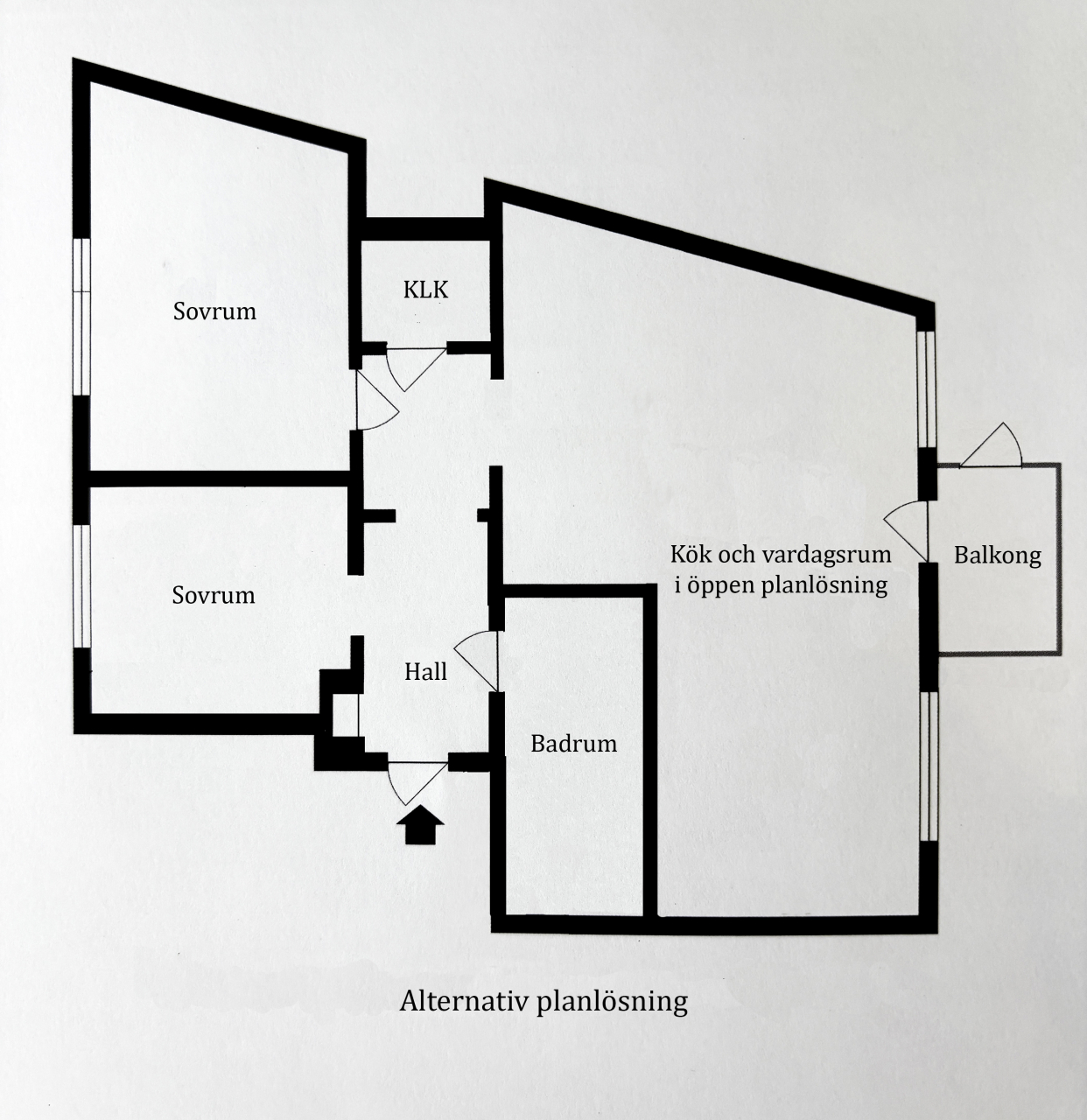 Alternativ planlösning Alternativ planlösning